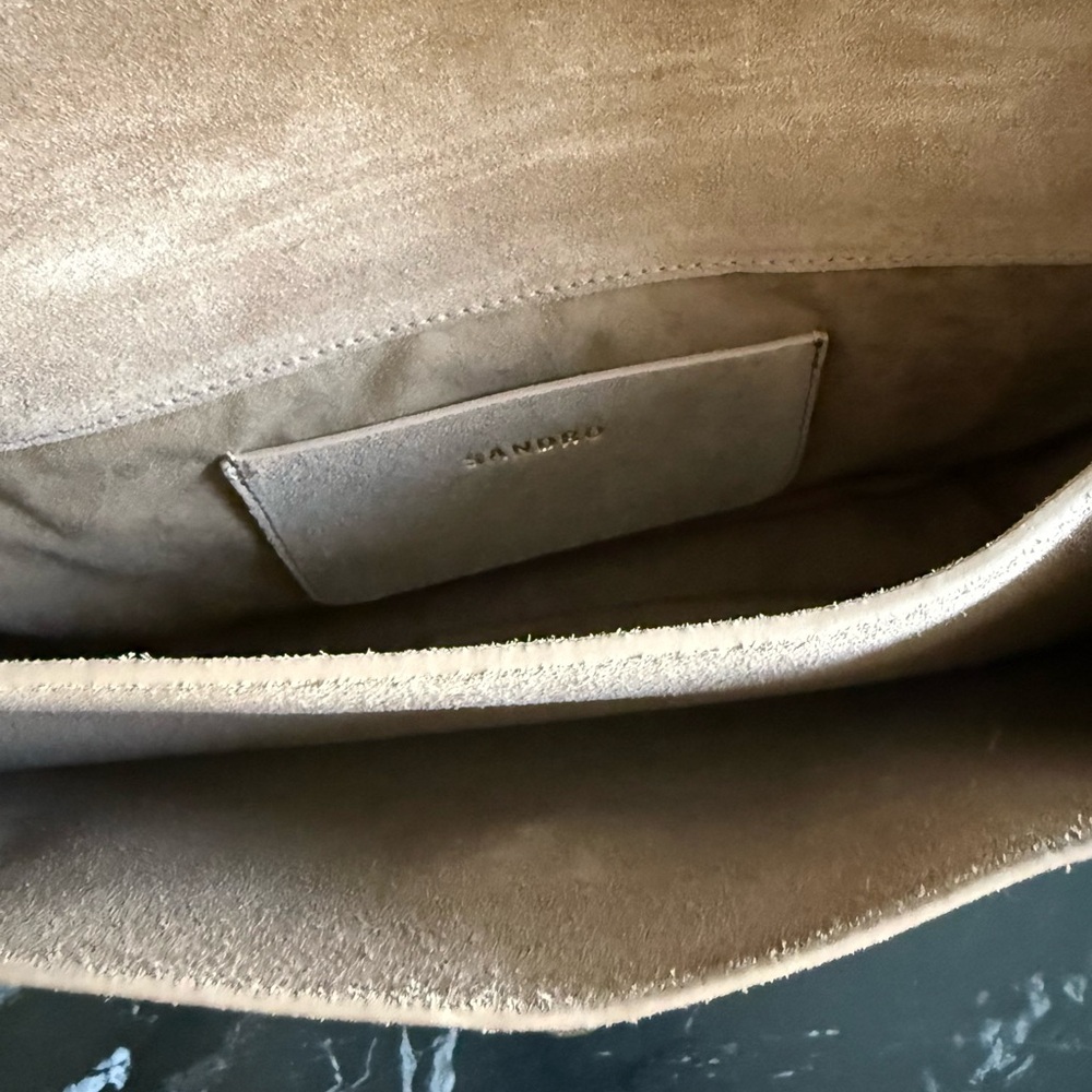 NWT Sandro Le Mambo Suede Crossbody Shoulder Bag - Picture 12 of 15